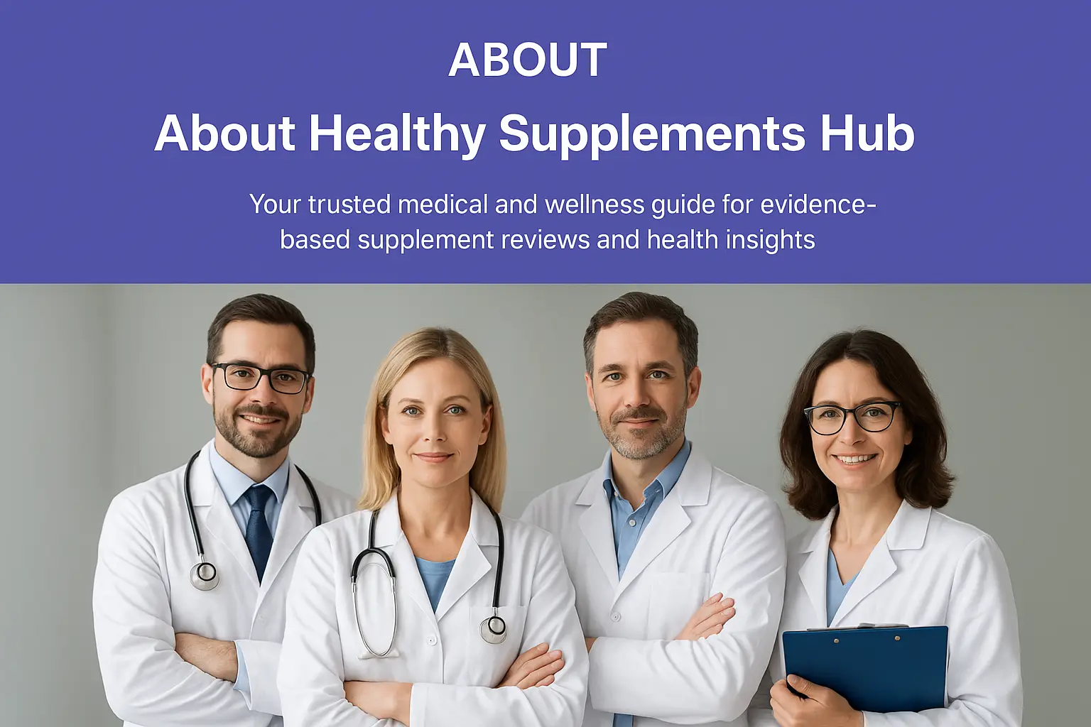 About Healthy Supplements Hub - team of 6 medical professionals and health experts