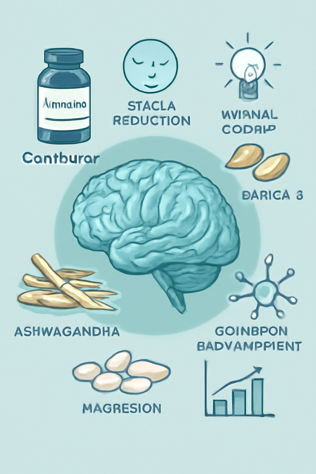 Best supplements to reduce stress and improve mental clarity including CortiSync, ashwagandha, magnesium, and omega-3s for cognitive enhancement