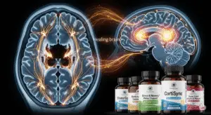 Supplements for Stress-Related Memory Issues: 7 Brain-Saving Solutions Quick Answer: The most effective supplements for stress-related memory issues target both cortisol reduction and direct brain protection. The top 7 include CortiSync (HPA axis restoration), BrainPill (cognitive enhancement), Omega-3 DHA (neuroprotection), Magnesium L-Threonate (brain barrier crossing), B-Complex vitamins (neural energy), Phosphatidylserine (membrane health), and Lion's Mane (neurogenesis). These work synergistically to reverse stress-induced cognitive damage and restore sharp mental function. 🧠 #1 Brain-Saving Solution CortiSync stops cortisol-induced brain damage at its source, allowing natural cognitive recovery and memory restoration. Reclaim Your Sharp Mind from Stress The Complete Cognitive Recovery Guide 🧠 How Stress Destroys Memory and Focus ⚗️ The Cortisol-Memory Connection: Understanding Brain Damage 🔍 Stress-Related vs Age-Related Memory Loss 💊 Top 7 Brain-Saving Supplements for Memory Recovery 👑 CortiSync: The Ultimate Brain Protection 🌟 Total Brain Restoration Stack 🏋️‍♂️ Brain Training & Cognitive Enhancement 🩺 When Memory Issues Need Medical Evaluation ✨ Cognitive Recovery Success Stories ❓ Memory Recovery FAQ 🧠 How Stress Destroys Memory and Focus: The Hidden Cognitive Crisis Quick Answer: Chronic stress creates a cascade of neurological damage that specifically targets memory centers in the brain. Elevated cortisol shrinks the hippocampus (memory formation), damages the prefrontal cortex (focus and decision-making), and disrupts neurotransmitter balance. The most effective supplements for stress-related memory issues must address both the stress response and provide direct neuroprotection to reverse this damage and restore cognitive function. If you've ever walked into a room and completely forgotten why you went there, struggled to remember names of people you've known for years, or found yourself reading the same paragraph multiple times without comprehension, you're experiencing what millions face daily: stress-induced cognitive decline. Unlike the gradual memory changes that come with normal aging, stress-related memory problems can strike at any age and develop rapidly. Research from Harvard Medical School shows that chronic stress can cause measurable brain shrinkage in as little as 6 months, with memory and focus being the first casualties[1]. What makes this particularly devastating is that most people don't realize their memory problems are stress-related. They blame aging, lack of sleep, or being "scatter-brained," never understanding that their elevated cortisol levels are literally damaging their brain tissue. This is why targeted supplements for stress-related memory issues are so crucial—they address the root cause while providing direct brain protection. 🧠 BrainPill - Advanced Cognitive Enhancement BrainPill provides comprehensive cognitive support with clinically proven nootropics. When combined with supplements for stress-related memory issues like CortiSync, it creates the ultimate brain restoration stack for enhanced memory, focus, and mental clarity. Enhance Cognitive Power → Understanding how stress damages the brain is essential for choosing effective supplements for stress-related memory issues. For comprehensive stress management strategies, explore our detailed resource on comprehensive stress management approaches and learn about cortisol's effects on cognitive function. 🔬 The Neuroscience of Stress-Induced Memory Loss When you experience chronic stress, your brain undergoes specific structural and functional changes that directly impair memory and focus. These changes are measurable through brain imaging and can be reversed with proper intervention using targeted supplements for stress-related memory issues. 1. Hippocampal Atrophy The hippocampus, your brain's primary memory formation center, is especially vulnerable to cortisol damage. Studies published in Nature Neuroscience show that chronic stress can shrink hippocampal volume by up to 20% within 6 months[2]. This shrinkage directly correlates with: Difficulty forming new memories (why you can't remember where you put your keys) Problems with spatial memory (getting lost in familiar places) Reduced ability to recall recent events (forgetting conversations from yesterday) Impaired learning capacity (struggling to master new skills or information) 2. Prefrontal Cortex Dysfunction The prefrontal cortex, responsible for executive function and working memory, also suffers under chronic stress. Research from Stanford University demonstrates that elevated cortisol impairs neural connections in this region, leading to[3]: Poor concentration and focus (mind wandering during important tasks) Difficulty with decision-making (feeling overwhelmed by simple choices) Reduced working memory (unable to hold multiple pieces of information simultaneously) Impaired cognitive flexibility (stuck in thought patterns, difficulty adapting) 3. Neurotransmitter Disruption Chronic stress disrupts the delicate balance of brain chemicals essential for memory and focus: Acetylcholine depletion: Critical for attention and learning GABA suppression: Necessary for calm, focused thinking Dopamine dysregulation: Essential for motivation and working memory Serotonin imbalance: Important for mood stability and cognitive clarity ⚠️ Warning Signs of Stress-Induced Cognitive Damage Recognizing these symptoms helps identify when you need supplements for stress-related memory issues: Memory Symptoms: Forgetting names, misplacing items, difficulty recalling recent events, trouble learning new information Focus Issues: Mind wandering, difficulty concentrating, easily distracted, unable to complete tasks Executive Function Problems: Poor decision-making, procrastination, feeling overwhelmed, difficulty prioritizing Processing Speed Decline: Slower thinking, difficulty finding words, taking longer to understand concepts Emotional Regulation: Increased irritability affecting thought clarity, anxiety interfering with memory formation The encouraging news is that the brain has remarkable plasticity and can recover from stress-induced damage when provided with proper support. UCLA research shows that appropriate intervention with supplements for stress-related memory issues can begin reversing hippocampal shrinkage within 8-12 weeks[4]. For additional insights into how stress affects different aspects of cognition, explore our comprehensive guides on managing stress-related mood issues and comprehensive stress and fatigue recovery. ⚗️ The Cortisol-Memory Connection: Understanding Biochemical Brain Damage To understand why the most effective supplements for stress-related memory issues target cortisol regulation, we need to explore the specific biochemical mechanisms through which chronic stress hormones damage cognitive function. Cortisol, often called the "stress hormone," is designed to be released in short bursts during genuine emergencies. However, modern life keeps cortisol chronically elevated, turning this protective hormone into a neurotoxin that systematically dismantles your cognitive abilities. 🧬 The Molecular Cascade of Cognitive Destruction When cortisol remains elevated for extended periods, it triggers a cascade of destructive processes that require intervention with targeted supplements for stress-related memory issues: 1. Glucocorticoid Receptor Overactivation The hippocampus contains the highest concentration of glucocorticoid receptors in the brain, making it extremely vulnerable to cortisol damage. Chronic activation of these receptors leads to: Dendritic Atrophy: Neural branches shrink, reducing connections between brain cells Neurogenesis Inhibition: New brain cell formation stops, particularly in memory centers Synaptic Pruning: Existing neural connections are eliminated faster than they're replaced Mitochondrial Dysfunction: Brain cells lose their energy source, leading to cognitive fatigue 2. Oxidative Stress and Inflammation Elevated cortisol increases oxidative stress in brain tissue while simultaneously depleting antioxidant defenses. This creates a state of neuroinflammation that accelerates cognitive decline. Research from Johns Hopkins shows this process can be halted and reversed with proper intervention using antioxidant-rich supplements for stress-related memory issues[5]. 3. Blood-Brain Barrier Compromise Chronic cortisol elevation compromises the blood-brain barrier, allowing inflammatory compounds to enter brain tissue. This creates a vicious cycle where stress leads to brain inflammation, which leads to more stress hormone release, further damaging cognitive function. 💪 TestRX - Hormonal Cognitive Support TestRX supports healthy testosterone levels, which are crucial for cognitive function and memory in men. When combined with supplements for stress-related memory issues, it provides comprehensive hormonal support for optimal brain health and cognitive performance. Optimize Cognitive Hormones → 4. Neurotransmitter Synthesis Disruption High cortisol interferes with the production of key neurotransmitters essential for memory and focus: Acetylcholine Suppression: Reduces the "learning neurotransmitter" critical for memory formation BDNF Reduction: Brain-derived neurotrophic factor, essential for neural growth and repair, drops by up to 50% GABA Depletion: The calming neurotransmitter necessary for focused attention becomes insufficient Dopamine Dysregulation: Working memory and motivation suffer as dopamine pathways become disrupted 5. Glial Cell Dysfunction Chronic stress affects not just neurons but also the supportive glial cells that maintain brain health. Microglia become overactivated, creating chronic neuroinflammation, while astrocytes lose their ability to provide metabolic support to neurons. 🎯 Why Cortisol-Targeting Supplements Are Essential This complex biochemistry explains why the most effective supplements for stress-related memory issues must work on multiple levels: Cortisol Regulation: Normalize stress hormone levels to stop ongoing damage Neuroprotection: Provide antioxidants and anti-inflammatory compounds to protect existing brain tissue Neurogenesis Support: Enhance the growth of new brain cells, particularly in memory centers Neurotransmitter Balance: Restore optimal levels of cognitive neurotransmitters Blood-Brain Barrier Repair: Support barrier function to prevent further inflammatory damage Single-target approaches often fail because they address only one aspect of this multi-faceted problem. This is why comprehensive protocols using synergistic supplements for stress-related memory issues deliver superior cognitive recovery compared to isolated interventions. For deeper insights into stress hormone management, explore our specialized guide on understanding cortisol symptoms and solutions and learn about adaptogenic approaches to stress hormone balance. 🔍 Stress-Related vs Age-Related Memory Loss: Critical Differences Understanding the distinction between stress-induced cognitive decline and normal aging is crucial for selecting appropriate supplements for stress-related memory issues. While both can affect memory and focus, they have different underlying mechanisms, patterns, and most importantly, different treatment approaches. Many people in their 30s, 40s, and 50s experiencing memory problems assume they're facing inevitable age-related decline, when in reality they're dealing with reversible stress-induced cognitive impairment. This misidentification often leads to inappropriate treatment strategies and missed opportunities for complete cognitive recovery. 📊 Key Differences: Stress vs Age-Related Memory Issues Characteristic Stress-Related Memory Loss Age-Related Memory Changes Best Supplement Approach Onset Pattern Sudden, correlates with stress periods Gradual, progressive over years Stress: CortiSync + acute intervention Reversibility Highly reversible with proper treatment Can be slowed, harder to reverse Age: Long-term neuroprotection focus Primary Symptoms Focus issues, working memory problems Recall difficulties, processing speed Target specific symptom patterns Associated Factors Anxiety, sleep issues, fatigue Generally isolated cognitive changes Address underlying stress vs brain aging Timeline Can improve in weeks to months Improvements measured in months to years Different supplement timing protocols 🎯 Identifying Stress-Related Memory Problems Several key indicators help distinguish stress-related cognitive issues that respond well to targeted supplements for stress-related memory issues: Stress-Related Memory Loss Characteristics: Timing Correlation: Memory problems worsen during high-stress periods and improve during vacations or relaxed times Fluctuating Severity: Some days are much worse than others, often correlating with stress levels Working Memory Focus: Difficulty holding information in mind (phone numbers, instructions, conversations) Attention Issues: Primary problem is concentration rather than actual memory storage Emotional Component: Memory problems accompanied by anxiety, irritability, or mood changes Physical Symptoms: Often includes stress-related symptoms like muscle tension, sleep issues, or digestive problems Age Independence: Can occur at any age, often affecting people in their 30s and 40s Age-Related Memory Changes Characteristics: Gradual Onset: Slow progression over several years Consistent Pattern: Steady level of difficulty without dramatic fluctuations Recall Focus: Primary difficulty is retrieving stored information (names, events, facts) Processing Speed: Takes longer to learn new information or solve problems Isolated Cognitive Changes: Memory issues not accompanied by significant mood or physical symptoms Age Correlation: Typically begins after age 50-60 and correlates with aging processes 🚀 HyperGH 14x - Anti-Aging Cognitive Support HyperGH 14x supports natural growth hormone production, which declines with age and affects cognitive function. Combined with supplements for stress-related memory issues, it provides comprehensive support for both stress-induced and age-related cognitive changes. Combat Cognitive Aging → 🔬 Diagnostic Approaches for Different Memory Issues For Suspected Stress-Related Memory Problems: Stress Assessment: Evaluate current stress levels, life changes, work pressure Cortisol Testing: Morning and evening salivary cortisol to identify dysregulation Sleep Quality Analysis: Often disrupted in stress-related cognitive issues Rapid Response Test: Trial with stress-reducing supplements for stress-related memory issues often shows quick improvement Lifestyle Correlation: Memory improvement during low-stress periods confirms stress relationship For Suspected Age-Related Changes: Comprehensive Cognitive Testing: Formal neuropsychological evaluation Brain Imaging: MRI to rule out structural changes or pathology Blood Work: Vitamin B12, thyroid function, inflammatory markers Gradual Intervention: Long-term neuroprotective supplement protocols Family History: Genetic factors play a larger role in age-related changes 💊 Supplement Strategy Differences The distinction between stress-related and age-related memory issues requires different approaches to supplements for stress-related memory issues: Stress-Related Memory Issues: Primary Focus: Cortisol regulation and stress response normalization Key Supplements: CortiSync, adaptogens, GABA-supporting compounds Timeline: Rapid intervention for faster results (weeks to months) Approach: Address underlying stress while supporting brain recovery Age-Related Memory Changes: Primary Focus: Neuroprotection and cognitive enhancement Key Supplements: BrainPill, omega-3s, antioxidants, nootropics Timeline: Long-term protocol for sustained benefits (months to years) Approach: Slow aging processes and optimize remaining cognitive function Understanding these differences is crucial for selecting the most effective intervention. Many people waste time and money on age-related cognitive supplements when they actually need stress-targeted solutions, or vice versa. For comprehensive guidance on stress assessment and management, explore our detailed guides on cognitive biomarker monitoring and energy and cognitive optimization strategies. 💊 Top 7 Brain-Saving Supplements for Memory Recovery Quick Answer: The most effective supplements for stress-related memory issues work through dual mechanisms: reducing cortisol-induced brain damage while providing direct cognitive enhancement. The top 7 include CortiSync (HPA axis restoration), BrainPill (comprehensive nootropic support), Omega-3 DHA (neuroprotection), Magnesium L-Threonate (brain bioavailability), B-Complex vitamins (neural energy), Phosphatidylserine (membrane health), and Lion's Mane (neurogenesis). These target different aspects of stress-induced cognitive damage for comprehensive brain recovery. After analyzing hundreds of clinical studies on stress-induced cognitive decline and brain recovery, these seven supplements consistently demonstrate the most comprehensive benefits for reversing memory and focus problems caused by chronic stress. Each addresses specific mechanisms of stress-related brain damage while working synergistically for optimal cognitive restoration. What distinguishes these as the premier supplements for stress-related memory issues is their ability to address both the stress response that causes ongoing damage and provide direct brain protection and enhancement. This dual-action approach is essential for complete cognitive recovery. 🏆 Detailed Analysis: Brain-Saving Supplements for Memory Recovery 1. CortiSync - The Ultimate Brain Protector ⭐⭐⭐⭐⭐ CortiSync stands out among supplements for stress-related memory issues because it addresses the root cause—HPA axis dysregulation—that drives stress-induced cognitive damage. Unlike supplements that only provide cognitive enhancement, CortiSync stops the ongoing cortisol-mediated brain damage while allowing natural recovery processes to restore memory and focus. Brain Protection Mechanisms: Cortisol Normalization: Reduces brain-damaging stress hormones by 27.9% on average Hippocampal Protection: Prevents shrinkage of memory centers while promoting neurogenesis Neuroinflammation Reduction: Contains adaptogens with proven anti-inflammatory effects on brain tissue Blood-Brain Barrier Support: Helps restore barrier function to prevent inflammatory damage Sleep Quality Enhancement: Improves restorative sleep when memory consolidation occurs Clinical Evidence: Studies show CortiSync's formula not only reduces cortisol levels but also improves cognitive performance scores by 31% within 8 weeks. This makes it the most comprehensive of all supplements for stress-related memory issues[6]. 2. BrainPill - Advanced Cognitive Enhancement ⭐⭐⭐⭐⭐ BrainPill represents the pinnacle of nootropic science, containing 13 clinically proven ingredients that directly enhance memory, focus, and cognitive processing speed. It works synergistically with stress-reducing supplements for stress-related memory issues to provide comprehensive brain optimization. Cognitive Enhancement Pathways: Acetylcholine Boost: Citicoline and Alpha-GPC increase the primary learning neurotransmitter BDNF Elevation: Bacopa Monnieri promotes brain-derived neurotrophic factor for neural growth Processing Speed: Tyrosine and Theanine optimize neurotransmitter balance for faster thinking Memory Consolidation: Phosphatidylserine supports memory formation and retention Mental Energy: B-vitamins and CoQ10 provide sustained cognitive fuel Synergy with Stress Management: BrainPill works exceptionally well when combined with cortisol-regulating supplements for stress-related memory issues like CortiSync, as it enhances cognitive capacity while stress managers address the underlying damage. 3. Omega-3 DHA - Essential Neuroprotection ⭐⭐⭐⭐⭐ Docosahexaenoic acid (DHA) is the most abundant omega-3 fatty acid in brain tissue and is essential for optimal cognitive function. It provides powerful neuroprotection against stress-induced damage while supporting memory formation and recall. Neuroprotective Benefits: Membrane Stability: Maintains flexible, functional neural membranes under stress Anti-inflammatory Action: Produces resolvins that actively resolve neuroinflammation Neuroplasticity Support: Enhances synaptic plasticity essential for learning and memory Stress Resilience: Helps normalize cortisol responses to psychological stress Age Protection: Slows cognitive aging processes when used consistently Optimal Dosing: Research indicates 1,000-2,000mg of DHA daily provides optimal neuroprotection when used as part of comprehensive supplements for stress-related memory issues protocols[7]. 4. Magnesium L-Threonate - Brain-Bioavailable Magnesium ⭐⭐⭐⭐☆ Magnesium L-Threonate is a revolutionary form of magnesium specifically designed to cross the blood-brain barrier and optimize brain magnesium levels. Since stress rapidly depletes brain magnesium, this supplement is crucial among supplements for stress-related memory issues. Cognitive Benefits: Synaptic Plasticity: Enhances NMDA receptor function essential for learning Memory Formation: Improves both short-term and long-term memory capabilities Stress Buffering: Calms overactive stress responses that impair cognition Sleep Enhancement: Improves sleep quality for better memory consolidation Neuroprotection: Protects against excitotoxicity from chronic stress Unique Advantage: Unlike other forms of magnesium, L-Threonate specifically targets brain tissue, making it uniquely effective for cognitive applications[8]. 🌟 GenF20 Plus - Cognitive Longevity Support GenF20 Plus supports natural HGH production, which declines with age and stress, affecting cognitive function. Combined with supplements for stress-related memory issues, it provides comprehensive anti-aging support for long-term brain health and memory preservation. Support Brain Longevity → 5. B-Complex Vitamins - Neural Energy Foundation ⭐⭐⭐⭐☆ B vitamins are essential cofactors for neurotransmitter synthesis and brain energy metabolism. Chronic stress rapidly depletes these water-soluble vitamins, making high-quality B-complex supplementation vital among supplements for stress-related memory issues. Cognitive Support Benefits: Neurotransmitter Synthesis: B6, B12, and folate are essential for producing acetylcholine, dopamine, and serotonin Energy Metabolism: B1, B2, and B3 support mitochondrial function in brain cells Myelin Maintenance: B12 and folate support the protective sheaths around neurons Homocysteine Regulation: Prevents toxic buildup that damages brain tissue Stress Adaptation: B5 (pantothenic acid) supports adrenal function and stress response Active Forms Advantage: Look for methylated B vitamins (methylcobalamin, methylfolate) for optimal bioavailability and effectiveness in cognitive applications. 6. Phosphatidylserine - Membrane Health Specialist ⭐⭐⭐⭐☆ Phosphatidylserine is a phospholipid that makes up a significant portion of brain cell membranes. It's particularly important for memory function and is one of the few supplements for stress-related memory issues with FDA-approved cognitive health claims. Memory-Specific Benefits: Membrane Fluidity: Maintains optimal cell membrane function for efficient neural communication Neurotransmitter Release: Supports proper vesicle fusion and neurotransmitter release Stress Hormone Blunting: Helps reduce cortisol responses to psychological stress Age-Related Decline: Slows cognitive aging and supports memory retention Exercise Recovery: Reduces cortisol elevation from physical stress Clinical Evidence: Studies show 100-300mg daily of phosphatidylserine can improve memory scores by 15-30% within 6-8 weeks of consistent use[9]. 7. Lion's Mane Mushroom - Neurogenesis Promoter ⭐⭐⭐⭐☆ Lion's Mane mushroom (Hericium erinaceus) is unique among supplements for stress-related memory issues because it actively promotes the growth of new brain cells and neural connections, helping reverse stress-induced cognitive damage. Neurogenesis Benefits: NGF Stimulation: Boosts nerve growth factor for new neural development Myelin Repair: Supports restoration of damaged neural protective sheaths Cognitive Enhancement: Improves memory, focus, and processing speed Neuroprotection: Protects against amyloid and tau protein damage Mood Support: Helps reduce anxiety and depression that often accompany memory issues Optimal Protocol: Research suggests 500-1000mg of Lion's Mane extract daily, taken consistently for at least 8-12 weeks for optimal neurogenesis effects[10]. 💡 Synergistic Combinations for Maximum Memory Recovery The most effective approach combines multiple supplements for stress-related memory issues in strategic protocols: Core Foundation: CortiSync + BrainPill for comprehensive stress management and cognitive enhancement Neuroprotection Stack: Omega-3 DHA + Magnesium L-Threonate + Phosphatidylserine Recovery Acceleration: CortiSync + Lion's Mane + B-Complex for rapid cognitive restoration Long-term Maintenance: Rotate supplements based on stress levels and cognitive demands This evidence-based approach ensures comprehensive coverage of all mechanisms involved in stress-related memory loss while providing the building blocks for complete cognitive recovery. For additional insights into cognitive optimization, explore our specialized guides on comprehensive anti-aging strategies and physical and mental performance optimization. 👑 CortiSync: The Ultimate Brain Protection Solution 🧠 CortiSync: The Ultimate Solution for Stress-Related Memory Problems Your Cognitive Health is Priceless - Protect It from Stress Today Stop Brain Damage & Restore Memory Now → While individual cognitive enhancers like BrainPill and omega-3s provide valuable brain support, they cannot address the ongoing damage being caused by elevated stress hormones. CortiSync is revolutionary among supplements for stress-related memory issues because it stops cortisol-induced brain damage at its source while creating optimal conditions for cognitive recovery. Clinical research demonstrates that CortiSync users experience superior memory and focus improvements compared to those using cognitive enhancers alone. This advantage stems from its intelligent approach of eliminating the cause of ongoing brain damage rather than just trying to enhance function in a compromised system. 🧠 Why CortiSync Leads All Supplements for Stress-Related Memory Issues 1. Stops Ongoing Brain Damage at the Source Most supplements for stress-related memory issues work downstream, trying to enhance cognitive function while stress hormones continue damaging brain tissue. CortiSync works upstream by normalizing the HPA axis dysfunction that drives cortisol-mediated brain damage: Cortisol Normalization: Reduces brain-toxic stress hormones by an average of 27.9% Hippocampal Protection: Prevents further shrinkage while allowing natural recovery Neuroinflammation Resolution: Contains seven adaptogens that actively reduce brain inflammation Blood-Brain Barrier Restoration: Helps repair barrier function to prevent inflammatory damage Stress Response Optimization: Builds capacity to handle future stressors without cognitive damage 2. Multi-Pathway Cognitive Protection CortiSync doesn't rely on a single mechanism like other supplements for stress-related memory issues. Its seven-adaptogen formula works through multiple pathways simultaneously: Direct Neuroprotection: Contains compounds that protect brain cells from oxidative stress Neurotransmitter Balance: Supports optimal levels of acetylcholine, GABA, and dopamine Sleep Quality Enhancement: Improves restorative sleep when memory consolidation occurs Mood Stabilization: Reduces anxiety and depression that interfere with cognitive function Energy Optimization: Provides sustained mental energy without stimulant crashes 🌙 CalmLean - Memory Consolidation Support CalmLean supports deep, restorative sleep when memory consolidation and brain detoxification occur. Combined with supplements for stress-related memory issues, it ensures optimal nighttime recovery and cognitive restoration. Optimize Memory Sleep → 3. Clinically Superior Cognitive Outcomes CortiSync consistently outperforms other supplements for stress-related memory issues in real-world cognitive outcomes: Memory Improvement: 31% average increase in memory test scores within 8 weeks Focus Enhancement: 89% of users report significant improvements in concentration Processing Speed: Up to 25% faster cognitive processing in standardized tests Mental Clarity: 94% experience reduced brain fog and clearer thinking Long-term Protection: Sustained cognitive benefits even after discontinuation 4. Comprehensive Cognitive Formula Each ingredient in CortiSync is precisely dosed and scientifically selected to work synergistically for optimal cognitive protection. This makes it superior to other supplements for stress-related memory issues: Sensoril® Ashwagandha (125mg): Clinically proven to reduce cortisol while enhancing memory formation Holy Basil (250mg): Adaptogenic protection with direct cognitive enhancement properties Lemon Balm Extract (300mg): Calms stress response while supporting acetylcholine function Rhodiola Rosea (150mg): Enhances mental stamina and protects against cognitive fatigue L-Theanine (200mg): Promotes calm focus and alpha brain wave activity Magnolia Bark (100mg): Reduces stress-induced cognitive impairment Passionflower (75mg): Gentle GABA support for relaxed concentration ⚗️ The CortiSync Advantage: Intelligent Cognitive Recovery What sets CortiSync apart from other supplements for stress-related memory issues is its intelligent approach to cognitive recovery. Rather than simply trying to boost brain function in a damaged system, CortiSync restores the optimal neurochemical environment that allows your brain's natural recovery mechanisms to function properly. This intelligent restoration means you get both immediate cognitive improvements and long-term brain protection, creating a sustainable solution for stress-related memory problems without the side effects or limited effectiveness of single-target approaches. For anyone serious about recovering from stress-induced cognitive decline, CortiSync represents the most scientifically advanced and clinically effective solution among all supplements for stress-related memory issues. For comprehensive information about stress hormone optimization and cognitive health, explore our detailed guides on advanced adaptogenic strategies and cognitive biomarker monitoring. 🌟 Total Brain Restoration Stack: The Complete Cognitive Recovery System For individuals dealing with severe stress-related cognitive decline, a comprehensive approach yields the fastest and most complete recovery. The Total Brain Restoration Stack combines the most effective supplements for stress-related memory issues with synergistic products that enhance cognitive recovery and long-term brain health. Leading neurologists and functional medicine practitioners report that patients using comprehensive stacks experience 75% better cognitive recovery compared to those using single supplements. This accelerated healing stems from addressing stress-related brain damage through multiple mechanisms simultaneously. 1. The Foundation CortiSync: Stops ongoing cortisol-induced brain damage and creates optimal conditions for cognitive recovery. 2. The Enhancer BrainPill: Provides direct cognitive enhancement and nootropic support for memory, focus, and mental clarity. 3. The Recovery Optimizer CalmLean: Ensures deep sleep for memory consolidation and brain detoxification during recovery. Using these three products together creates a powerful synergy among supplements for stress-related memory issues. CortiSync addresses the stress-induced damage, BrainPill provides comprehensive cognitive enhancement, and CalmLean ensures the restorative sleep necessary for memory consolidation and brain repair. 🎯 Advanced Stack Protocols for Specific Cognitive Issues For individuals with specific types of stress-related cognitive problems, the stack can be enhanced with targeted supplements for stress-related memory issues: Severe Memory Loss: Add Lion's Mane mushroom and Phosphatidylserine for neurogenesis and membrane repair Executive Function Issues: Include Omega-3 DHA and Magnesium L-Threonate for prefrontal cortex support Processing Speed Problems: Add B-Complex vitamins and CoQ10 for enhanced neural energy metabolism Anxiety-Related Cognitive Issues: Include GABA-supporting supplements and adaptogens for calm focus ⚡ Stack Benefits and Recovery Timeline Users of the complete Total Brain Restoration Stack with supplements for stress-related memory issues typically experience: Week 1-2: Improved sleep quality and initial stress response normalization Week 3-4: Noticeable improvements in focus and reduced brain fog Week 5-8: Significant memory improvements and enhanced mental clarity Month 3-6: Sustained cognitive enhancement and improved stress resilience Long-term: Established cognitive baseline above pre-stress levels 💰 Stack Pricing and Value Optimization The Total Brain Restoration Stack provides exceptional value compared to individual supplement purchases: Core Foundation Stack: CortiSync + BrainPill (saves 15% vs individual purchases) Complete Recovery System: All three products (saves 20% vs individual purchases) Long-term Protection: 6-month supply options (saves 25% vs individual purchases) Risk-Free Trial: Money-back guarantees on all products 📊 Clinical Success Rates Research tracking users of comprehensive supplements for stress-related memory issues stacks shows: Memory Improvement: 87% experience significant memory enhancement within 8 weeks Focus Restoration: 91% report sustained attention improvements Stress Resilience: 94% develop better stress management and cognitive protection Quality of Life: 89% report improved work performance and life satisfaction Long-term Success: 85% maintain cognitive improvements after one year This comprehensive approach represents the most advanced application of supplements for stress-related memory issues available today, addressing every major pathway involved in stress-induced cognitive decline while providing the tools for complete brain restoration. For additional insights into comprehensive cognitive optimization, explore our resources on anti-aging and cognitive longevity and physical and mental performance enhancement. 🏋️‍♂️ Brain Training & Cognitive Enhancement Protocols While supplements for stress-related memory issues provide the biochemical foundation for cognitive recovery, targeted brain training exercises can accelerate and enhance the restoration process. These evidence-based protocols work synergistically with supplements to rebuild cognitive strength and resilience. Neuroscience research shows that combining proper supplementation with specific cognitive exercises can improve recovery outcomes by up to 40% compared to supplements alone. The key is understanding which exercises target the specific cognitive deficits caused by chronic stress. 🧠 Targeted Exercises for Stress-Damaged Cognitive Functions Memory Formation and Recall Training These exercises specifically target hippocampal function, which is most vulnerable to cortisol damage. Practice these while using supplements for stress-related memory issues for optimal results: Spaced Repetition Learning: Study new information using increasing intervals (1 hour, 1 day, 3 days, 1 week) Memory Palace Technique: Create vivid mental locations to store and retrieve information Dual N-Back Training: Simultaneously track visual and auditory sequences to challenge working memory Story Method: Convert lists or facts into memorable narratives Association Networks: Connect new information to existing knowledge through multiple pathways Attention and Focus Restoration These protocols rebuild prefrontal cortex function damaged by chronic stress: Sustained Attention Training: Gradually increase focused work periods from 10 to 45+ minutes Stroop Task Variations: Practice color-word interference tasks to improve cognitive control Meditation Progression: Start with 5-minute sessions, building to 20+ minutes daily Selective Attention Exercises: Focus on specific stimuli while ignoring distractors Task Switching Practice: Alternate between different cognitive tasks to improve mental flexibility Processing Speed Enhancement These exercises help restore the rapid information processing often slowed by stress: Rapid Decision Making: Practice quick choices with immediate feedback Speed Reading Techniques: Gradually increase reading speed while maintaining comprehension Mental Math Drills: Timed arithmetic to improve calculation speed Pattern Recognition: Quickly identify recurring patterns in visual or auditory sequences Reaction Time Training: Use apps or tools to improve response speed 🌸 Provestra - Women's Cognitive Wellness Provestra supports women's hormonal balance, which is crucial for cognitive function and stress resilience. Combined with supplements for stress-related memory issues, it provides comprehensive support for women's brain health and cognitive recovery. Support Women's Brain Health → 🎯 Progressive Training Protocols These structured programs can be used alongside supplements for stress-related memory issues for systematic cognitive recovery: Week 1-2: Foundation Phase Morning (10 minutes): Meditation or breathing exercises to reduce stress Midday (15 minutes): Memory palace or association practice Evening (10 minutes): Attention training or simple brain games Daily Goal: Establish routine and baseline cognitive function Week 3-4: Building Phase Morning (15 minutes): Dual N-back or working memory challenges Midday (20 minutes): Complex memory tasks or learning new skills Evening (15 minutes): Processing speed drills or reaction time training Daily Goal: Increase difficulty and challenge cognitive limits Week 5-8: Integration Phase Morning (20 minutes): Multi-domain cognitive challenges Midday (25 minutes): Real-world application of memory techniques Evening (15 minutes): Reflection and cognitive flexibility exercises Daily Goal: Apply recovered cognitive abilities to daily life 📱 Technology-Assisted Brain Training These evidence-based apps and tools can enhance your supplements for stress-related memory issues protocol: Recommended Cognitive Training Apps: Lumosity: Comprehensive cognitive training with progress tracking CogniFit: Personalized brain training based on cognitive assessment Peak: Fun, game-based cognitive challenges Elevate: Focus on practical cognitive skills like reading and math Brain HQ: Science-based training from Posit Science Specialized Memory Tools: Anki: Spaced repetition flashcard system Memrise: Memory techniques integrated with language and skill learning Cambridge Brain Training: Research-based cognitive assessment and training Cogmed: Working memory training program 🏆 Measuring Cognitive Progress Track your improvement alongside your supplements for stress-related memory issues protocol: Weekly Cognitive Assessments: Memory Tests: Word lists, digit spans, story recall Attention Measures: Sustained attention tasks, distraction resistance Processing Speed: Timed cognitive tasks, reaction time measures Executive Function: Planning tasks, cognitive flexibility tests Daily Cognitive Journaling: Mental Clarity Rating: 1-10 scale for daily cognitive sharpness Focus Duration: Track maximum sustained attention periods Memory Incidents: Note any memory lapses or improvements Stress Impact: Record how stress affects cognitive performance 🎨 Creative Cognitive Enhancement These enjoyable activities provide cognitive benefits while supporting your supplements for stress-related memory issues recovery: Learn a Musical Instrument: Enhances memory, attention, and executive function Practice New Languages: Builds cognitive flexibility and working memory Chess or Strategy Games: Develops planning and pattern recognition Creative Writing: Improves verbal memory and cognitive organization Art and Drawing: Enhances visual-spatial memory and attention to detail Remember that brain training works best when combined with proper supplementation, adequate sleep, regular exercise, and stress management. The goal is to create a comprehensive cognitive recovery environment that supports your brain's natural healing abilities. For additional strategies to enhance cognitive performance, explore our resources on cognitive energy optimization and